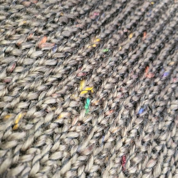 Steve Madden Knit Style Brown With Multi Color Thread Infinity Scarf - Picture 4 of 8